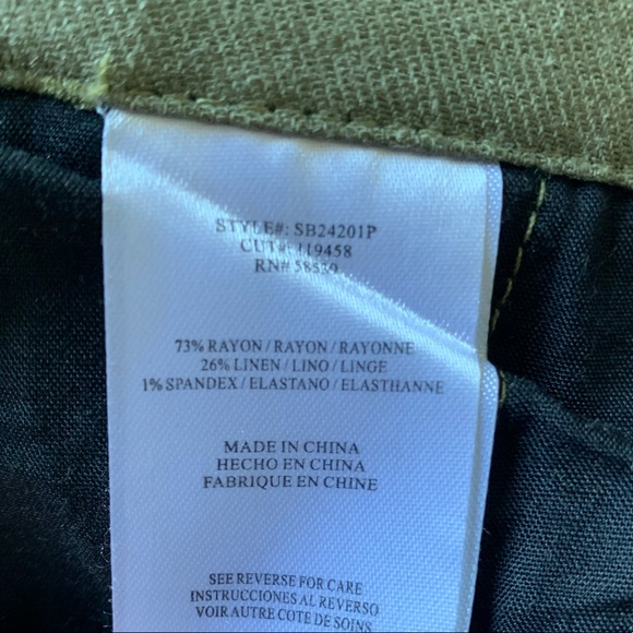 Kut from the Kloth Green Linen Trousers, Size 8P - Picture 8 of 8